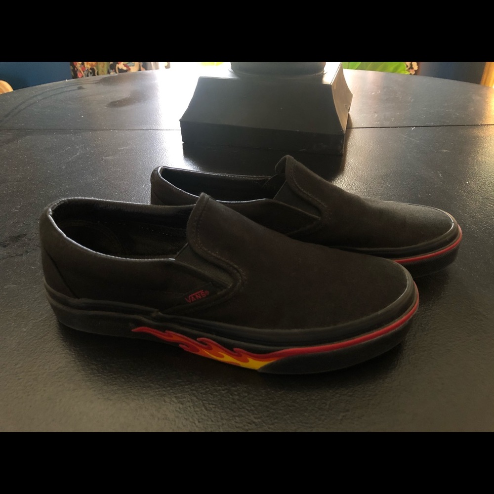 Flame slip on vans